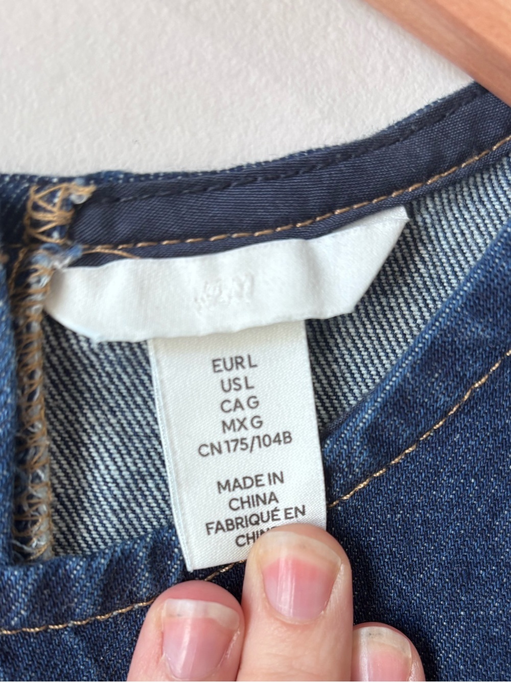 H&M Denim Shift Mini Dress | Size L | Excellent Condition - Picture 3 of 4